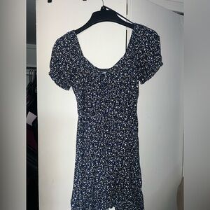 Hollister Navy Floral Midi Dress